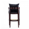 Ritz Mid-Century Modern Wood Upholstered Barstool in Black - Set of 3 | Tabouret de bar en bois rembourre style mid-century Ritz noir - Lot de 3