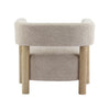 Evelyn Accent Arm Chair with Comfortable Seating and Boucle Upholstery,Natural Wood Accent Chair | Evelyn Fauteuil d’appoint avec assise confortable et revetement en boucle, bois naturel