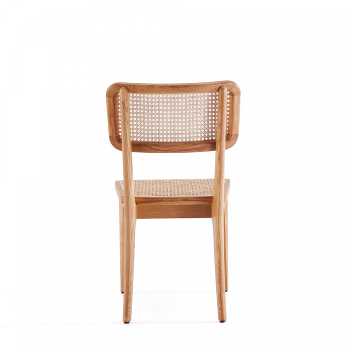 Giverny Industry Chic Wood Dining Chair in Natural - Set of 4