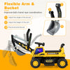 Costway Kids Ride On Excavator Digger Electric Construction Vehicles With Lights & Music