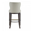 Blair Modern Wood Upholstered Barstool in Stone - Set of 3 Bar Stool | Tabouret de bar Blair moderne en bois avec revetement en tissu couleur pierre - Lot de 3