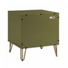 Dumbo Modern 20" Fluted Nightstand in Olive Green (1-Drawer) - Set of 2 | Table de nuit moderne Dumbo 20" cannelee en vert olive (1 tiroir) - Lot de 2
