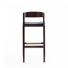 Klismos Mid-Century Modern Wood Upholstered Barstool in Black - Set of 2 | Tabouret de bar en bois rembourre style Klismos mi-siecle moderne noir - Lot de 2