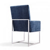 Element Modern Velvet Metal Dining Chair in Blue - Set of 2 | Chaise de salle a manger moderne en velours et metal Element bleu - Lot de 2