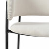 Ethan Set of 4 Modern Corduroy Upholstery Side Chair with Angled Legs and Adjustable Feet,Beige Dining Chair | Ethan Ensemble de 4 chaises d’appoint modernes avec assise en velours cotele, pieds inclines et pieds reglables, beige