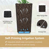 Costway 2pcs Outdoor Wicker Flower Pot 22.5"tall Planters With Drainage Hole Coffee