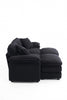 Liam 84.6" Comfortable Cloud Modular Sofa with Corduroy Upholstered,Black  | Liam Canape modulaire confortable Cloud 84,6" avec revetement en velours cotele, Noir