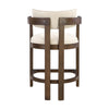 Lucas 26" Rubberwood Counter Height Bar Stool with Upholstered Seating Set of 2,Walnut Dining Chair | Lucas Ensemble de 2 tabourets de bar en bois de caoutchouc de 26" avec assise rembourree, noyer