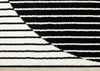 Florence Black White Stripes and Hollow Circle Modern Design, 2'7" x 4'11" Indoor Area Rug | Florence rayures noires et blanches et cercles creux, design moderne, 2'7" x 4'11"