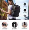 Swissdigital Design Smart Backpack KATY ROSE - Rucksack with Integrated Charging Port - Black
