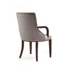 Shubert Modern Wood Vegan Leather and Velvet Armchair in Light Gray - Set of 2 | Fauteuil moderne Shubert en bois, cuir vegetalien et velours, gris clair - Lot de 2