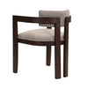 Evelyn Rubberwood Dining Chair with Armrests and Upholstery Seating Set of 2,Espresso | Evelyn Ensemble de 2 chaises de salle a manger en bois de caoutchouc avec accoudoirs et assise rembourree, expresso