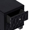 Sophia Elegant Velvet Nightstand with Drawers and Button-Tufted Design,Black | Sophia Table de Nuit Elegante en Velours avec Tiroirs et Design Capitonne, Noir