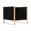 Trillium Mid-Century Modern 3-Piece Sofa Set in Black | Ensemble de canape 3 pieces Trillium style milieu du siecle en noir