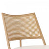 Oliver Modern Dining Chairs with PU Upholstered and PE Rattan Backrest Set of 4,Beige  | Chaises de salle a manger modernes Oliver avec assise rembourree en PU et dossier en rotin PE, lot de 4, beige