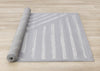 Forte Grey White Modern Striped Area Rug - 7'9" x 10'6"|Carpette Forte grise et blanche à motif de rayures modernes - 7 pi 9 po x 10 pi 6 po