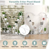 Costway 5 Tier Metal Plant Stand Heart-shaped Shelf With Hanging Hook For Multiple Plants White