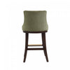 Lucia Modern Chenille Wood Upholstered Barstool in Leaf Green - Set of 2 | Tabouret de bar moderne Lucia en bois et tissu chenille vert feuille - Lot de 2