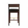 Patricia Modern Wood Upholstered Barstool in Black - Set of 2 | Tabouret de bar moderne Patricia en bois et tissu noir - Lot de 2