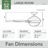 Anisten Ceiling Fan with Light Fixture - Black | Ventilateur de plafond Anisten avec luminaire - Noir