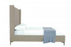 Promenade Mid-Century Modern Upholstered Velvet Full Bed in Rustic Taupe | Lit complet Promenade de style mid-century moderne, rembourre en velours, coloris taupe rustique