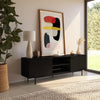 Nordika Hamilton 70" TV Stand with 2 Storage Cabinets - Black | Meuble pour téléviseur Hamilton de Nordika de 70 po avec 2 armoires de rangement - noir