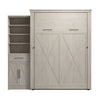 Bestar Key West Queen Murphy Bed & Closet Organizer with Drawer & Doors (94 W) - Linen White Oak|Grand lit escamotable Key West de Bestar de 94 po (L) avec organisateur de garde-robe, tiroir et portes - blanc chêne lin