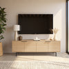 Nordika Hamilton 70" TV Stand with 4 Storage Cabinets - Natural Blonde Oak | Meuble pour téléviseur Hamilton de Nordika de 70 po avec 4 armoires de rangement - chêne blond naturel