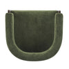 Olivia Velvet Upholstered Accent Armchair with Barrel Back Design and Rubber Wood Frame,Green Accent Chair | Olivia Fauteuil d’appoint rembourre en velours avec dossier cylindrique et structure en bois de caoutchouc, vert