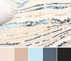 Clara Blue Rug 5'0" x 8'0" | Tapis Contemporain/Moderne Clara 5'0" x 8'0" en Bleu