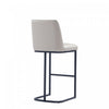 Serena Modern Metal Upholstered Barstool in Light Gray - Set of 3 Bar Stool | Tabouret de bar moderne en metal et tissu Serena, gris clair - Lot de 3