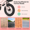 Costway 12" Kid's Bike With Training Wheels Adjustable Handlebar & Seat Handbrake Pink