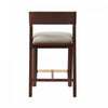 Patricia Modern Wood Upholstered Counter Stool in Linen - Set of 3 | Tabouret de comptoir moderne en bois Patricia avec revetement en lin - Lot de 3