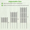 Costway 2 Pcs Garden Trellis For Climbing Plants Rustproof Metal Plant Support Frame