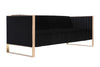Trillium Mid-Century Modern 2-Piece Sofa Set in Black | Ensemble de canape 2 pieces Trillium style milieu du siecle en noir
