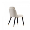 Estelle Modern Vegan Leather Wood Dining Chair in Cream - Set of 2 | Chaise de salle a manger moderne Estelle en cuir vegetalien et bois, creme - Lot de 2