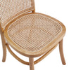 Paragon Industry Chic Cane Back Wood Upholstered Dining Chair in Oatmeal - Set of 4 | Chaise de salle a manger Paragon Industry Chic avec dossier en cannage et assise rembourree en bois, coloris flocon d’avoine - Lot de 4