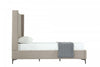 Promenade Mid-Century Modern Upholstered Velvet Twin Bed in Rustic Taupe | Lit jumeau Promenade de style mi-siecle moderne en velours capitonne, finition taupe rustique