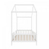 Paul Montessori Floor Bed with Canopy and High Railings,Twin Size，White Twin Bed | Paul Lit Montessori au sol avec baldaquin et barrieres hautes, Taille Simple, Blanc