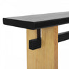 Emma 59.25" Farmhouse Style Sofa Table for Entryway -Black & Brown | Console de style maison de campagne Emma 150 cm pour entrée - finition noire et brune