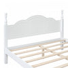 Jessie Retro Style Platform Bed with Wooden Slat Support,Queen Size, White Queen Bed | Jessie Lit plateforme style retro avec support a lattes en bois, Taille Queen, Blanc