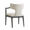 Eloria Mid-Century Modern Chenille Wood Armchair in Cream | Fauteuil Eloria style moderne du milieu du siecle en bois et chenille creme