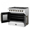 Forno Galiano 36" French Door Dual Fuel Range, White, 5.36 cu. ft. - FFSGS6356-36WHT | Cuisiniere a double combustible Galiano de 36 po, blanche, 5.36 pi³ - FFSGS6356-36WHT