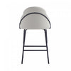Gracie Modern Metal Upholstered Counter Stool in Stone Gray and Black - Set of 3 | Tabouret de comptoir moderne en metal et tissu Gracie, gris pierre et noir - Lot de 3