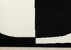 Florence Black White Dynamic Geometric Design, 5'3" x 7'4" Indoor Area Rug | Motif geometrique dynamique noir et blanc Florence, 5'3" x 7'4"