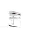 Augusta Modern Metal Vegan Leather Dining Chair in White - Set of 4 | Chaise de salle a manger Augusta moderne en metal et cuir vegetalien blanc - Lot de 4