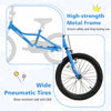 Costway 18" Kids Training Bike With Removable Training Wheels Pneumatic Tires Navy