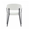 Belle Modern Metal Upholstered Dining Chair in White - Set of 2 | Chaise de salle a manger moderne en metal et tissu Belle, blanche - Lot de 2