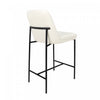 Loft Contemporary Vegan Leather Metal Counter Stool in Ivory - Set of 2 | Tabouret de comptoir contemporain Loft en cuir vegetalien et metal, ivoire - Lot de 2