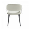 Luce Modern Metal Textured Vegan Leather Dining Chair in Oatmeal | Chaise de salle a manger moderne Luce en metal texture et cuir vegetalien couleur avoine